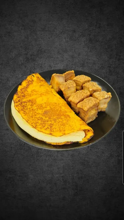 Cachapa con Queso y Porkbelly